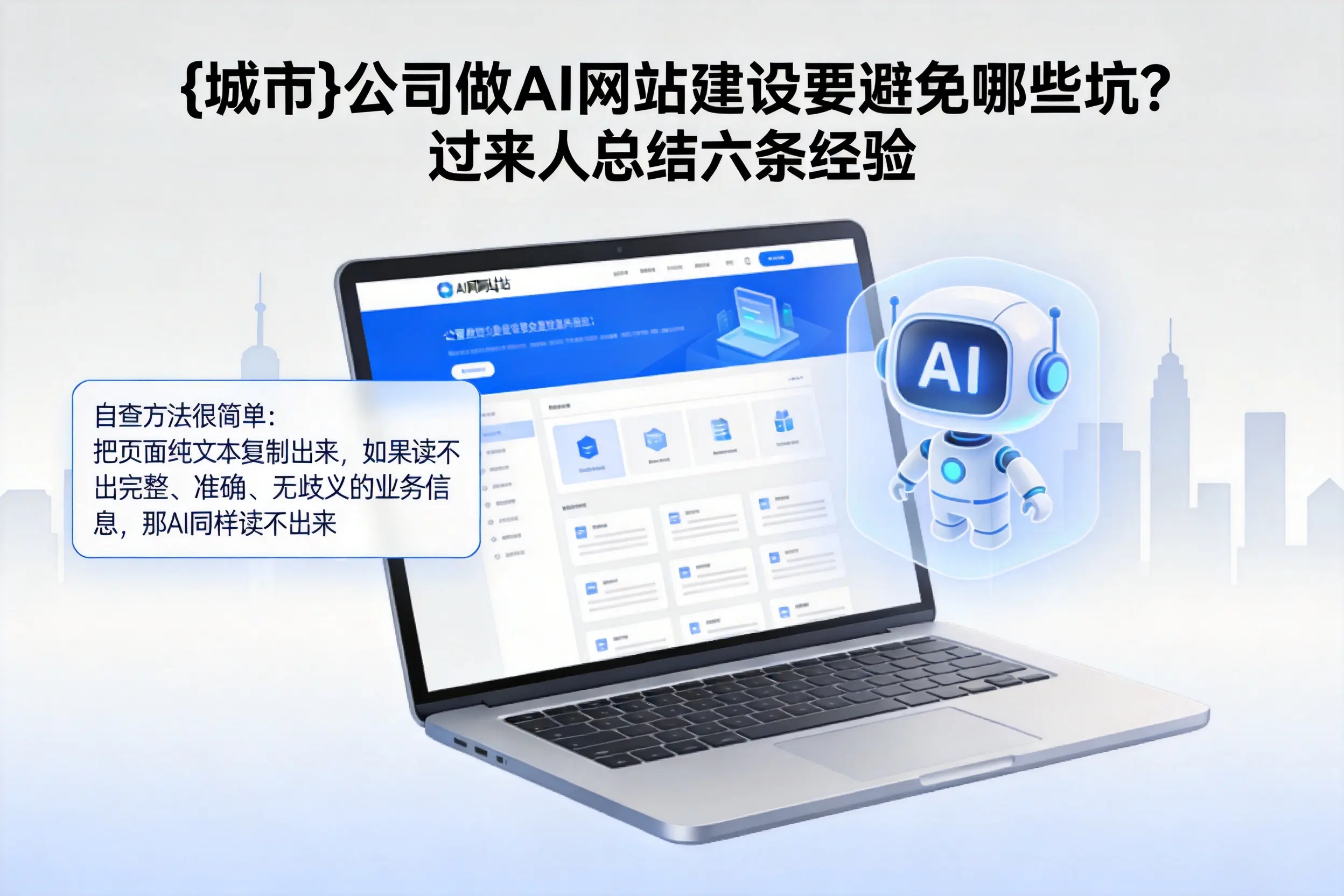 湘潭公司做AI网站建设要避免哪些坑?过来人总结六条经验