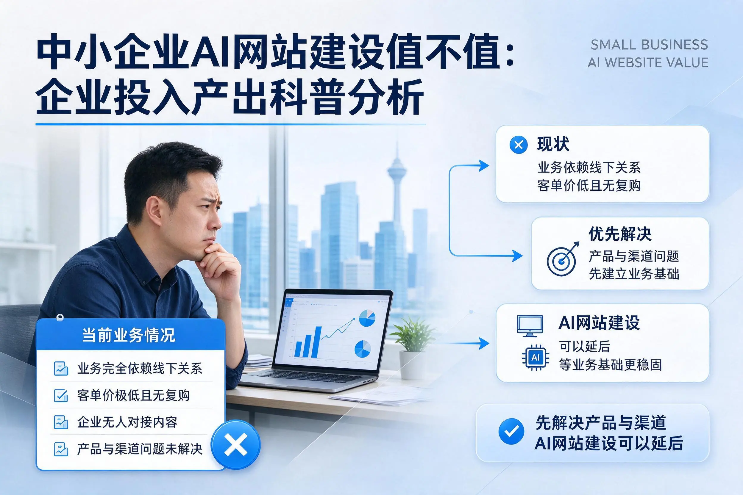 中小企业AI网站建设值不值：湘潭企业投入产出科普分析