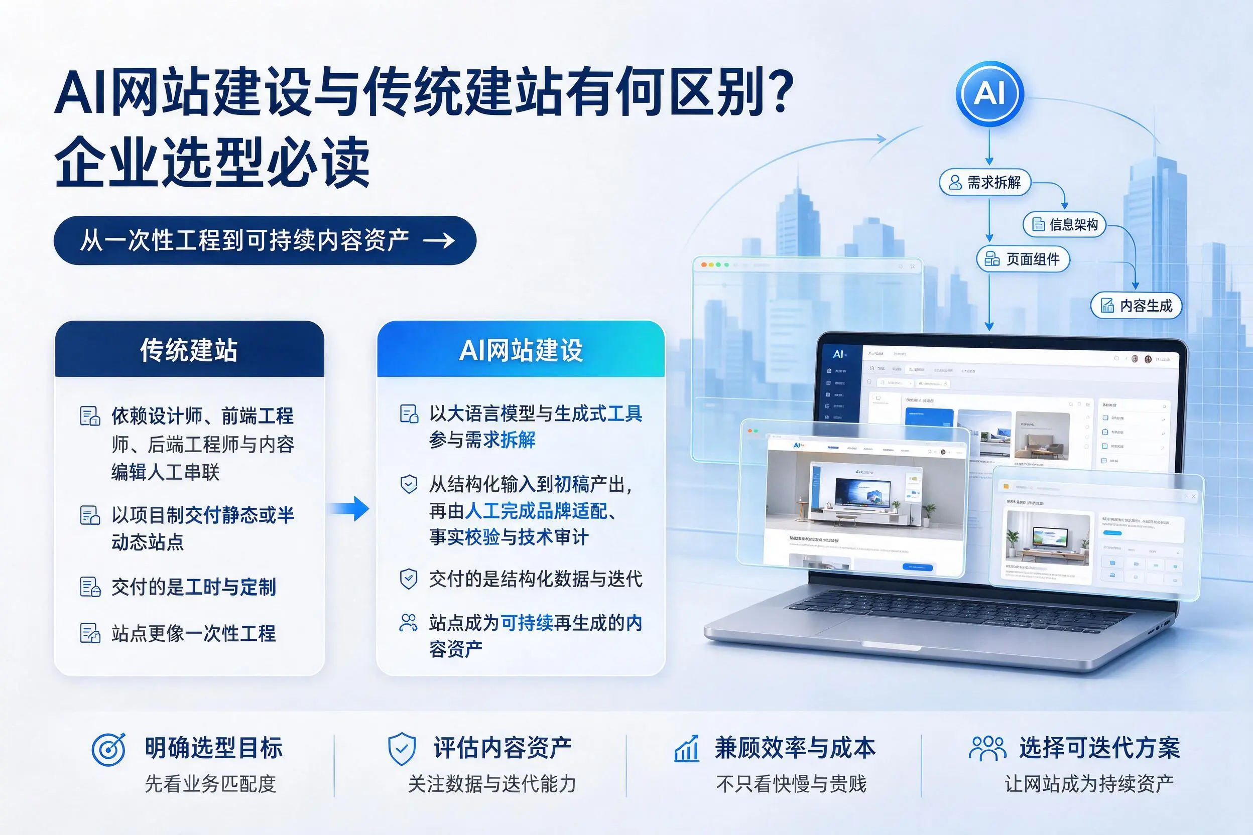 AI网站建设与传统建站有何区别？湘潭企业选型必读