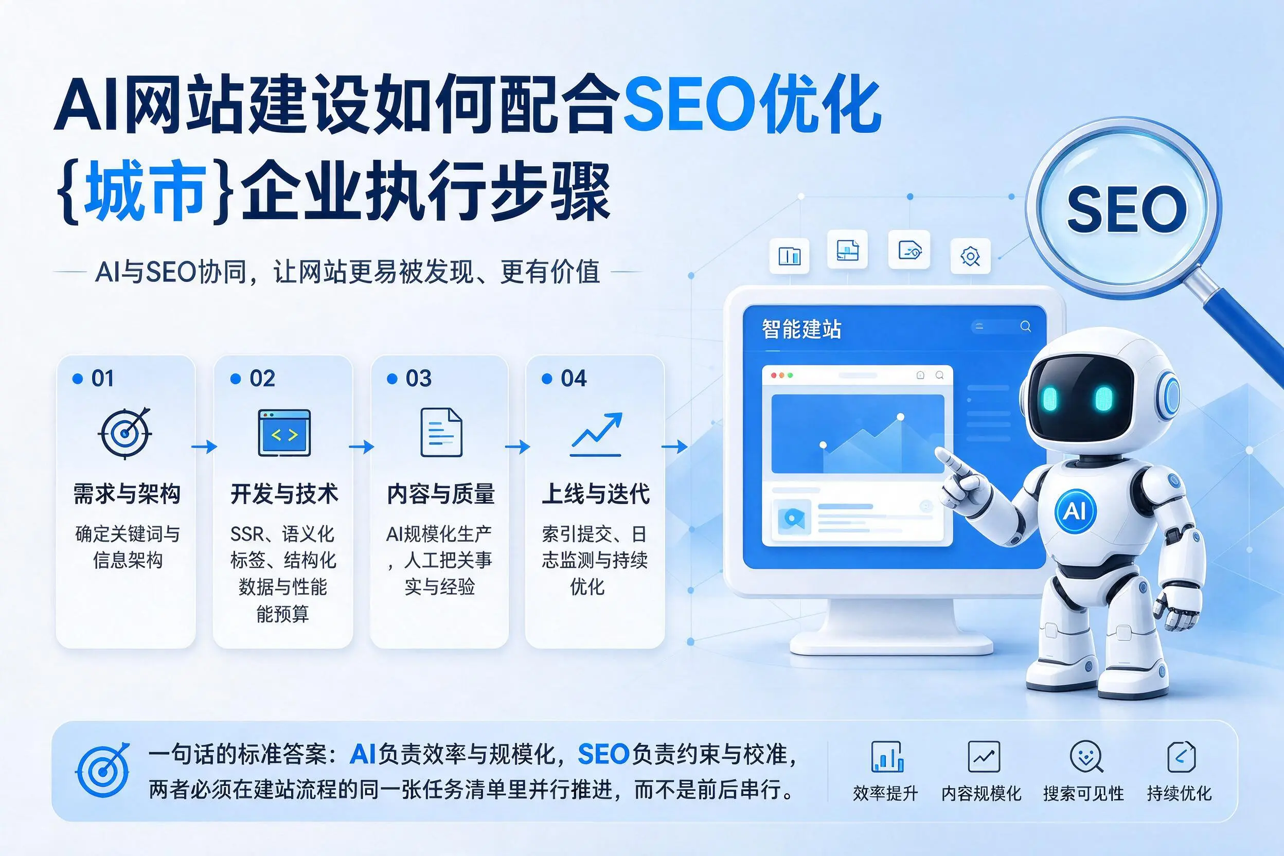 AI网站建设如何配合SEO优化,湘潭企业执行步骤