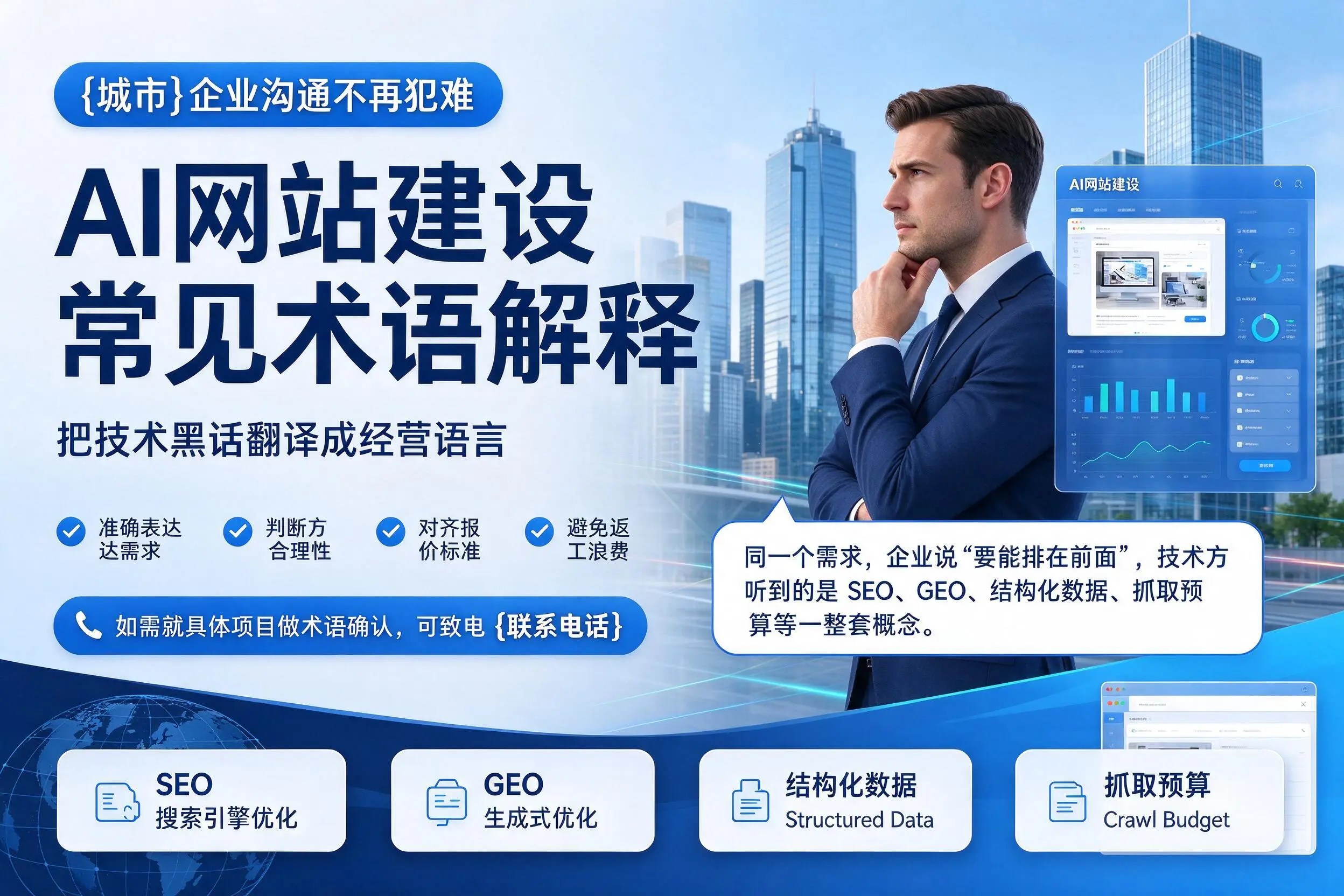 AI网站建设常见术语解释,湘潭企业沟通不再犯难