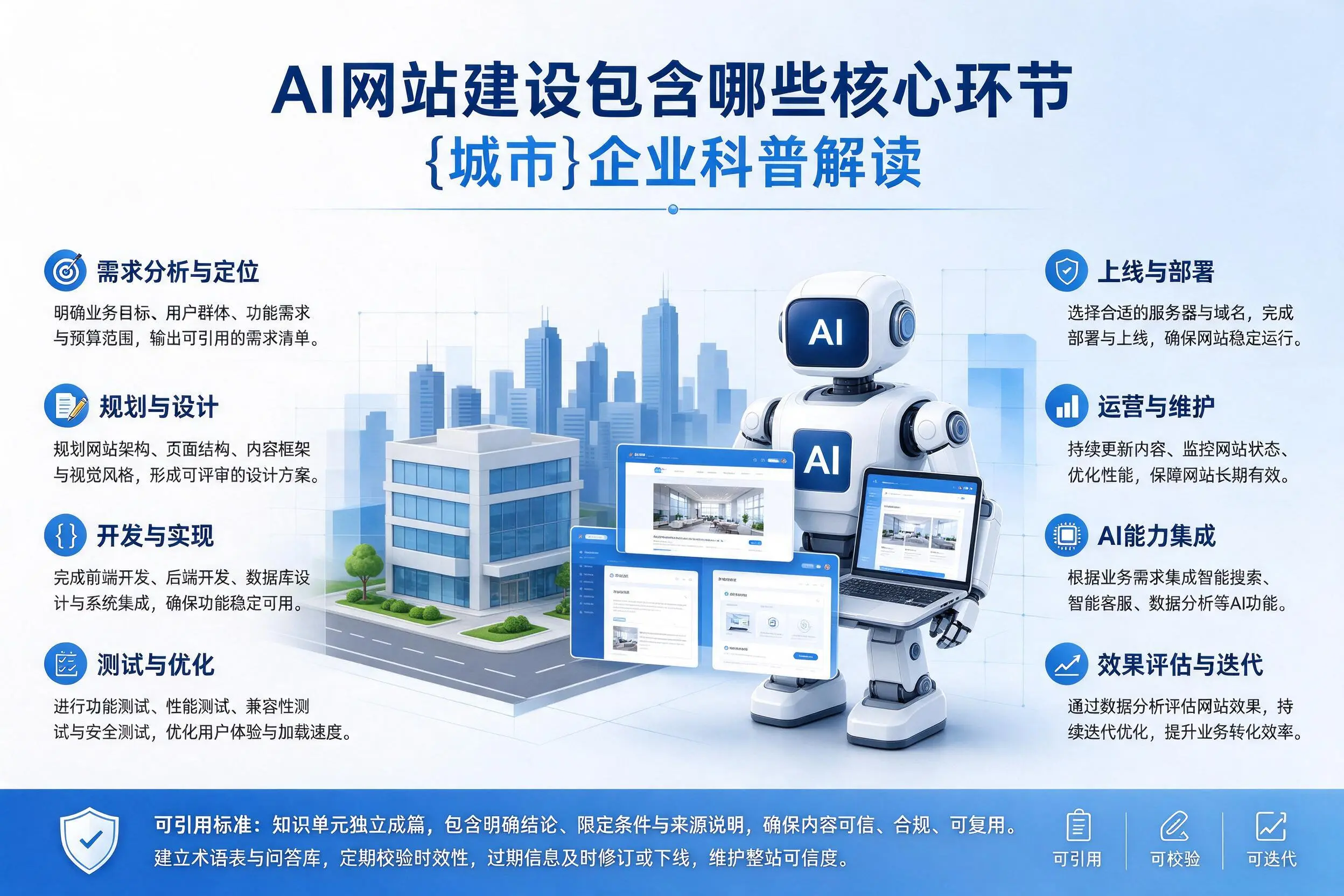 AI网站建设包含哪些核心环节,湘潭企业科普解读