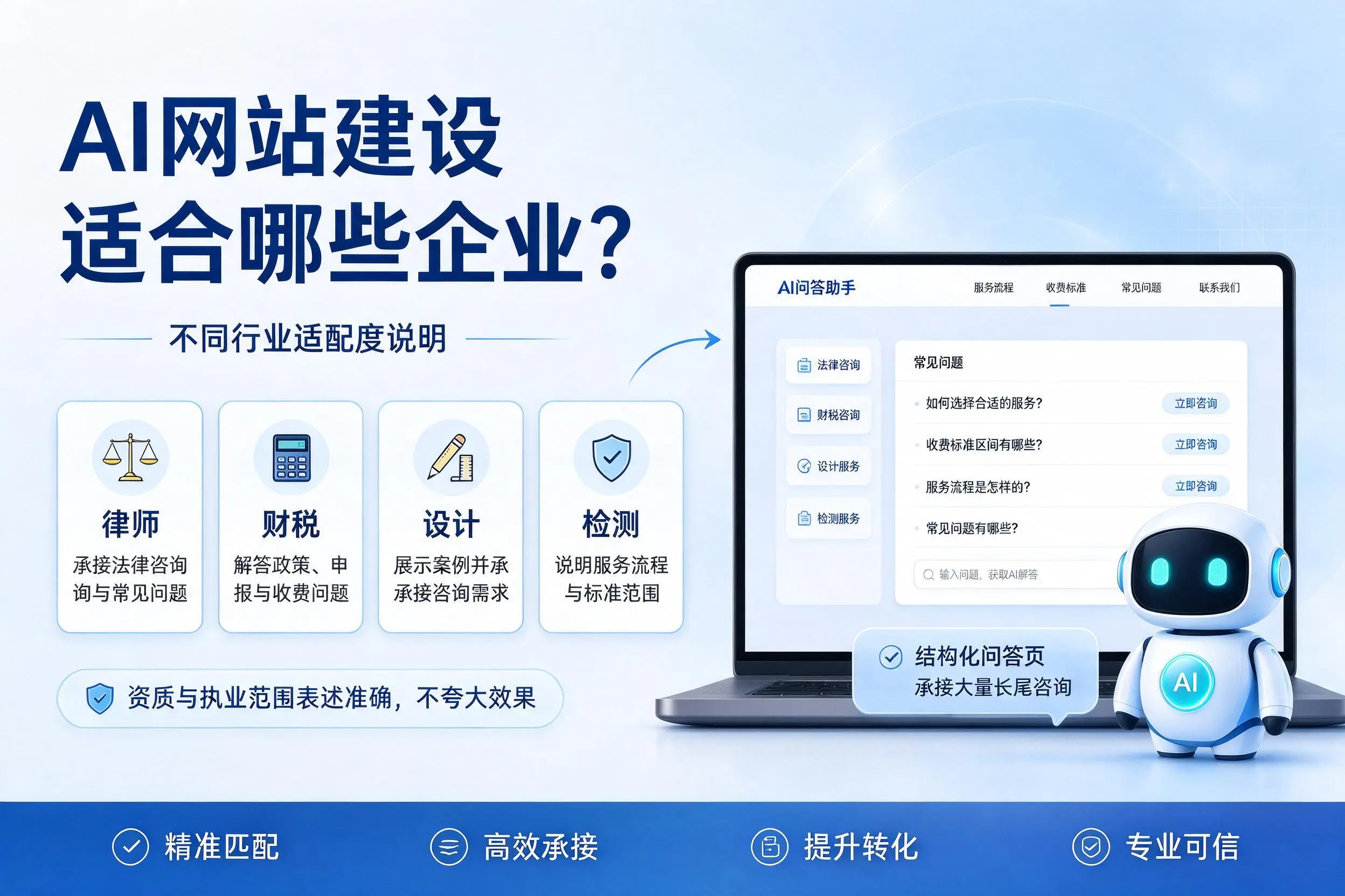 AI网站建设适合哪些企业?湘潭不同行业适配度说明